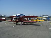 N80321 @ SZP - 1946 Beech G17S STAGGERWING, P&W R-985 450 Hp radial, Clay Lacy's DC-3C N814CL behind - by Doug Robertson