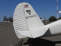 N71475 @ VCB - skunk logo on tail of Sharman Enterprises 1946 Luscome 8A at Nut tree airport, Vacaville, CA - by Steve Nation