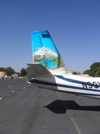 N9QY @ 0O5 - close-up tail art on 1979 Rockwell Int'l 500S on sunny day at University Airport, Davis, CA - by Steve Nation