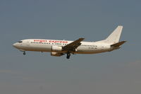 OO-VBR @ BRU - this was the only white paint B737 in Virgin Express fleet