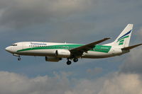 PH-HZW @ BRU - short before landing on 25L - by Daniel Vanderauwera