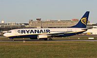 EI-DHD @ DUB - Lining up on Dublins runway 28 , destination London Stansted - by mikkelly@indigo.ie