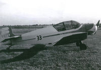 G-ASPB @ PENDEFORD - Jodel D.117 (Wolverhampton Pendeford--closed 1965.Shortly after this photo was taken this plane was destroyed in a fatal crash near Sleap airfield in Shropshire - by Robert Beaver