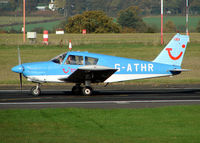 G-ATHR @ EGBO - Piper PA-28-180 Cherokee (Halfpenny Green) owned by Britannia Airways - by Robert Beaver