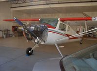 N326DW @ SZP - 1946 Cessna 140, Lady's aircraft in stunning appearance, note machine-turned firewall - by Doug Robertson