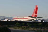 N707JT @ LAX - John Travolta's 707 - Jett Clipper Johnny - parked at LAX. - by Dean Heald