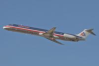 N7539A @ LAX - American Airlines - N7539A (MD-82) departing LAX RWY 25R. - by Dean Heald