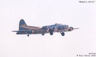 N3703G @ GSB - The Memphis Belle, just as her gear is getting tucked away