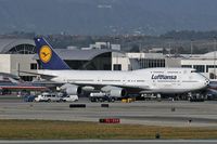 D-ABTB @ LAX - Lufthansa D-ABTV leaving the terminal area at LAX enroute to departure.