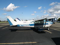 N7589S @ RHV - 1976 Cessna 182Q in bright sunshine at Reid-Hillview Airport (San Jose), CA - by Steve Nation