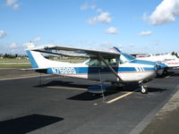 N7589S @ RHV - 1976 Cessna 182Q in bright sunshine at Reid-Hillview Airport (San Jose), CA - by Steve Nation