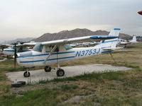 N3753J @ RIR - 1966 Cessna 150G at Flabob Airport (Riverside, CA) just before the storm! - by Steve Nation