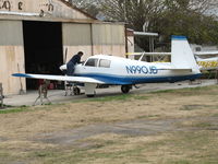 N990JD @ RIR - 1965 Mooney M20E and pit bull at Flabob Airport (Riverside, CA) just before the storm! - by Steve Nation