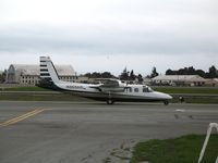 N690AR @ HWD - Reno Group Leasing 1974 Aero Commander 690A taxiing at Hayward Air Terminal, CA - by Steve Nation