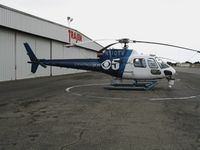 N110TV @ HWD - Eyewitness News (Channel) 5 1988 Aerospatiale AS350BA at Hayward Air Terminal, CA - by Steve Nation
