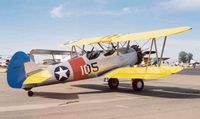 N4777V @ MCE - Painted as Navy N2S-3 with 1942 national insignia. - by Bill Larkins