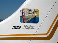 N5611J @ UKI - C-U Tail Logo on 1974 Cessna 182P at Ukiah, CA - by Steve Nation