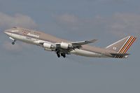 HL7428 @ LAX - Asiana HL7428 (Boeing 747-48E) - FLT 201 departing LAX RWY 25R and trailing brake dust enroute to Seoul Korea.