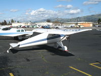 N37081 @ RHV - 1941 Luscombe 8A as NC37081 (regn on wing) and minus tail at Reid-Hillview Airport (San Jose), CA - by Steve Nation