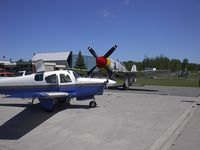 C-FRJI @ PETERBOROU - Mooney anf Hawker SeaFury - by Barry Franklin
