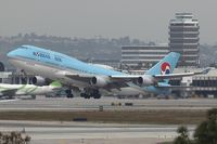 HL7490 @ LAX - Korean Air HL7490 (747-4B5) -FLT KAL18 - departing LAX RWY 25R enroute to Seoul, Korea (Incheon International Airport - RKSI).