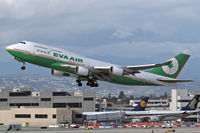 B-16411 @ LAX - EVA Air B-16411 (Boeing 747-45E) - FLT EVA11 departing LAX RWY 25R enroute to Chiang Kai Shek International Airport (KCTP) - Taipei, Taiwan. - by Dean Heald