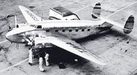 N33604 @ DCA - 1942 Lockheed Lodestar 18, Jack Frye's personal corporate plane, occasionally served as a TWA Flight Research Laboratory. This plane (NC33604) was Never owned by National Airlines. - by TWA Fleet Archives