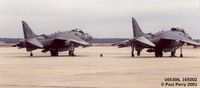 165306 @ NKT - The two Harriers slated for demo, but with thunderstorms, none were flown