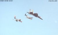 N351BD @ LFI - Big Beautiful Doll leads the three ship Heritage just before the break