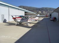 N2752Q @ SZP - 1967 Cessna 182K SKYLANE, Continental O-470-S 230 Hp, hangar floor was being vacuumed before putting plane inside after flight - by Doug Robertson