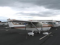 N6362K @ HWD - 1980 Cessna 182P at stormy Hayward Air Terminal, CA - by Steve Nation