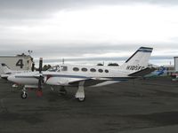 N105FC @ HWD - 1981 Cessna 425 at stormy Hayward Air Terminal, CA - by Steve Nation