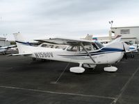 N1590V @ HWD - 1974 Cessna 172M at stormy Hayward Air Terminal, CA - by Steve Nation