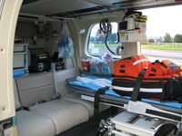 N29KH @ 5CL2 - Close-up of CALSTAR 1981 Bell 222 cabin - by Steve Nation