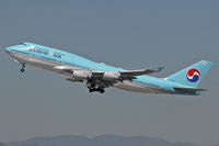 HL7490 @ LAX - Korean Air HL7490 (747-4B5) -FLT KAL18 - departing LAX RWY 25R enroute to Seoul, Korea (Incheon International Airport - RKSI).