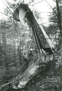 N5931D @ DAN - crash just after takeoff May 25,1991 - by Richard T Davis