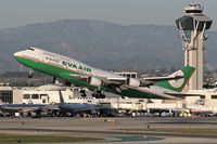 B-16411 @ LAX - EVA Air B-16411 departing LAX RWY 25R on a late afternoon in January.