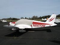 N6670W @ AUN - 1965 Piper PA-28 Cherokee 140 at Auburn Municipal Airport, CA - by Steve Nation