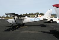 N2230W @ AUN - all silver 1963 Cessna 172D at Auburn Municipal Airport, CA - by Steve Nation