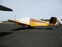 N3807N @ AUN - Very butterscotch 1947 Beech 35 Bonanza with cover at Auburn Municipal Airport, CA - by Steve Nation
