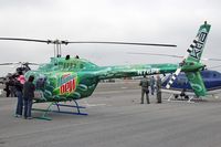 N76PE @ SMO - Mountain Dew side of the KIIS FM / KTLA helicopter at Santa Monica Airport (KSMO). - by Dean Heald