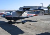 N7121S @ E16 - Dark blue Cessna 182P in summer sun at South County Airport, San Martin, CA - by Steve Nation