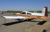 N26163 @ E27 - Grumman American AA-5 Tiger @ Elk Grove, CA - by Steve Nation