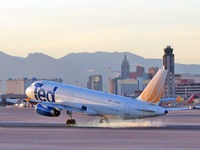 N481UA @ KLAS - Ted Airlines / 2001 Airbus Industrie A320-232 / Ted in the smoking section. - by Brad Campbell