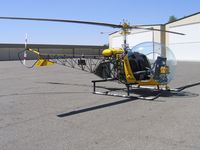 N16356 @ RIU - Rancho Rotors 1951 Bell 47D2 @ Rancho Murieta Airport, CA. Destroyed on November 10, 2005 after losing tail rotor in flight and making hard landing 5 mi S of RIU. Student pilot serriously injured. - by Steve Nation