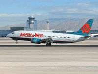 N308AW @ KLAS - America West Airlines / 1990 Boeing 737-3G7 - by Brad Campbell