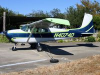 N4074D @ 2Q3 - Prestar Inc. straight-tail 1958 Cessna 182A used for skydiving @ Yolo County Airport, Davis, CA - by Steve Nation