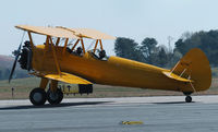 N27WE @ DAN - 1943 Boeing B75N1.Got his 28 gal.Leaving DAN for Sun'N Fun . - by Richard T Davis