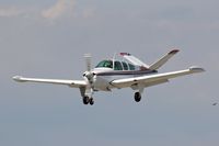 N4281D @ SMO - 1956 Beech G35 N4281D arriving RWY 21 at Santa Monica Municiplal Airport (KSMO). - by Dean Heald