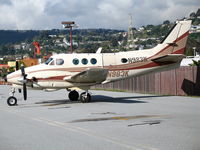 N983K @ SQL - skydiving-equipped 1966 Beech 65-A90 King Air @ San Carlos Airport, CA in rare spring 2006 sunshine - by Steve Nation